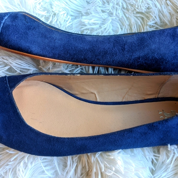 Joes Jeans Blue Suede Point Ballet Flats Size 6 - Picture 4 of 5